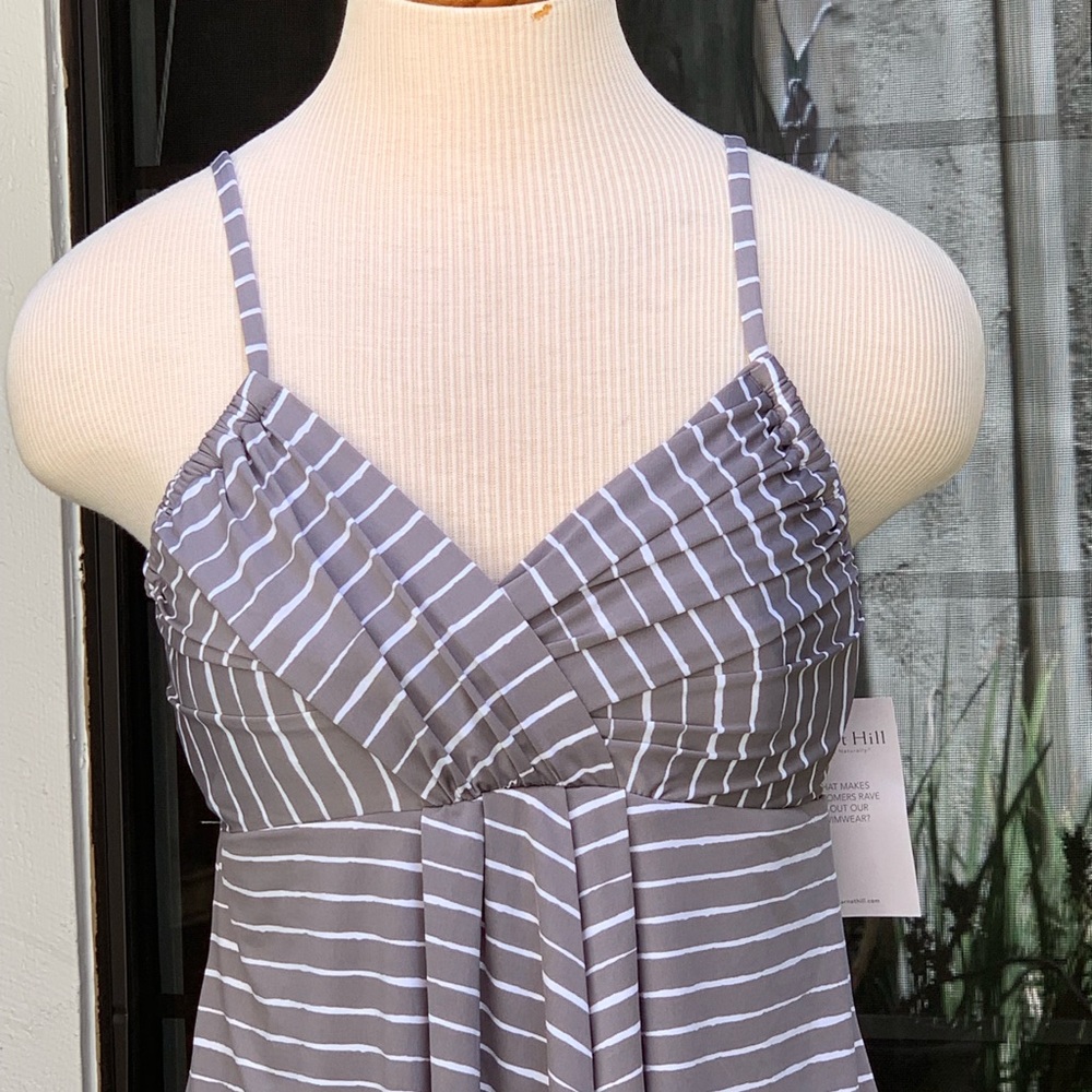 GARNET HILL Retro-Rauched Overlay 1-piece swimsuit - Picture 3 of 8